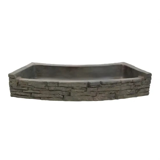 AQUASCAPE SLATE CURVED WALL TOPPER REAR SPILL