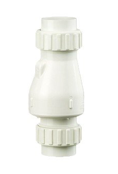 2" -NONUnionized Check Valve White / Clear