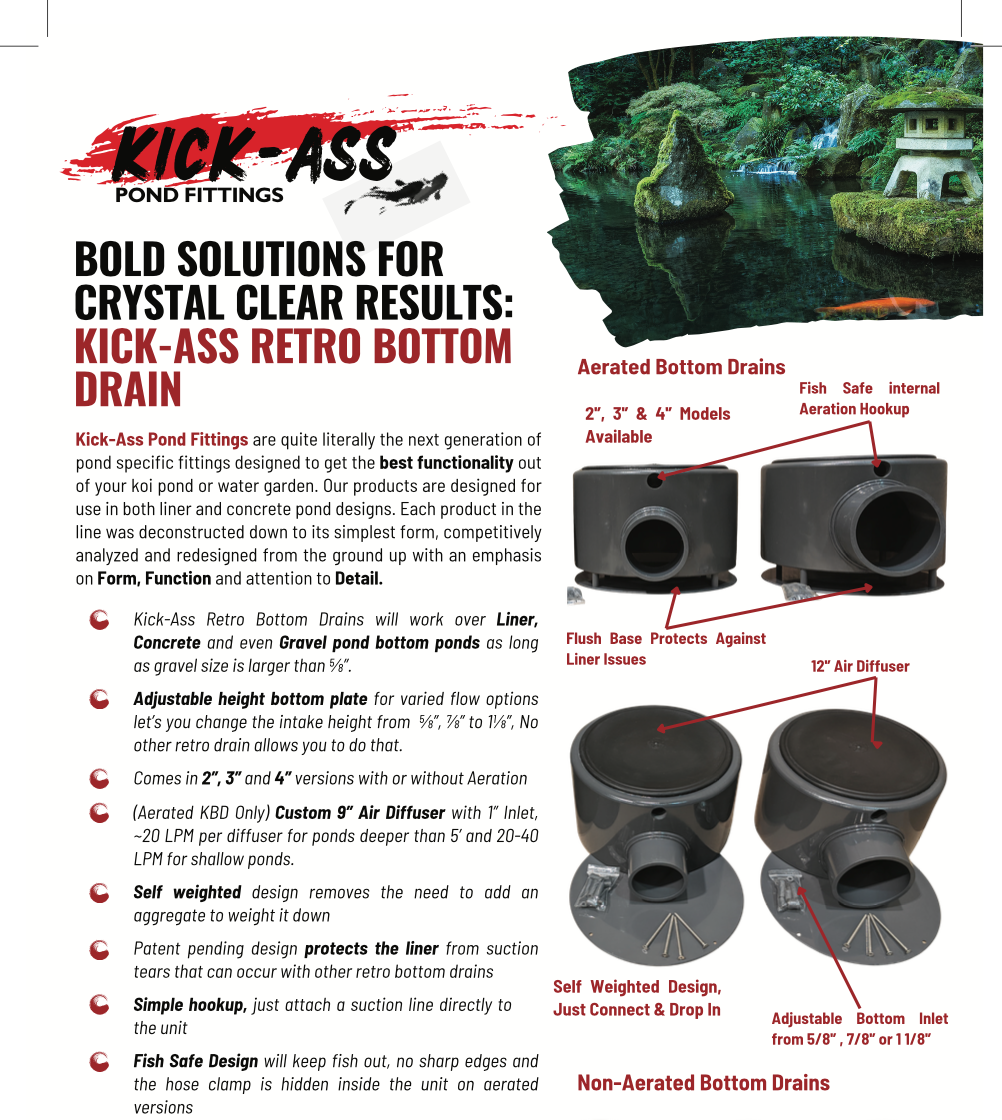 Kick-Ass® Retro Drain (Aerated & Non-Aerated)