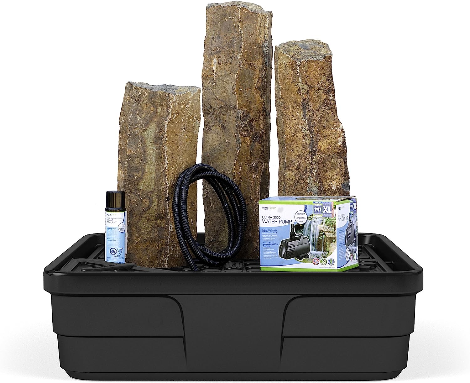 Mongolian Basalt Columns Set of 3 Landscape Fountain Kit